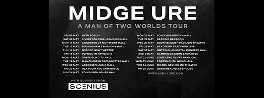 News: Scenius Announced As Support Act For Midge Ure’s Upcoming British Tour